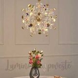 Candelabru LED 96W Floral Explosion, LED inclus, 24 surse de iluminare, Lumina: Cald, Natural, Rece